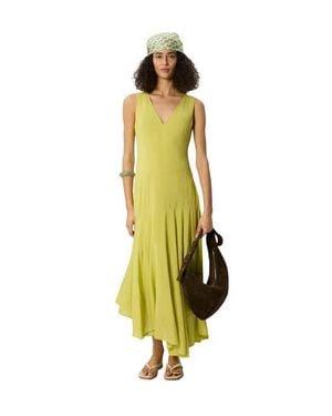 Whistles V-Neck Tiered Sleeveless Midi Dress - White