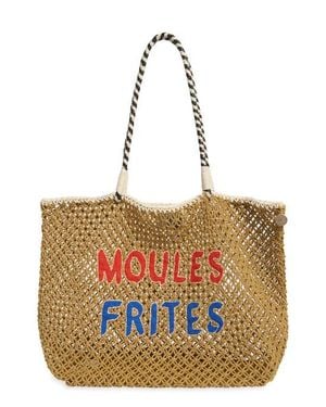 Clare V. Lété Moules Frites Cotton Crochet Tote - Natural