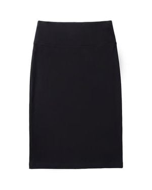 Belle Couture Elastic Waist Ponte Pencil Skirt - Black