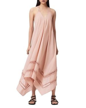AllSaints Lil Handkerchief Hem Cotton Dress - Pink