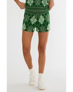 Beach Riot Balboa Argyle Knit Shorts - Green