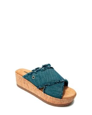 Minnetonka Posey Wedge Sandal - Blue