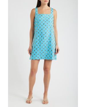 Lilly Pulitzer Tamala Beaded Sequin Shift Dress - Blue