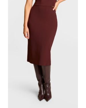 Commando Neoprene Ceo Midi Skirt - Red