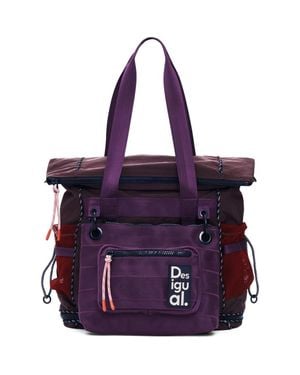 Desigual Large Voyager Nylon Backpack - Purple