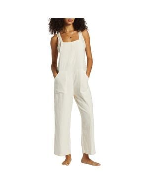 Billabong Pacific Time Cotton Gauze Jumpsuit - Natural
