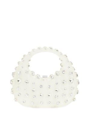 L'ALINGI Iced Meleni Crystal Embellished Handbag - White