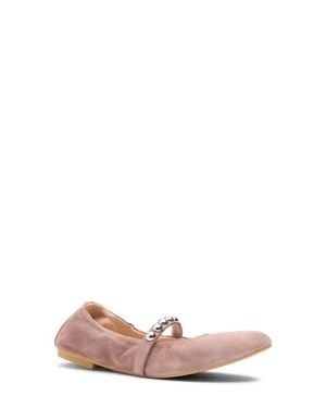 Stuart Weitzman Goldie Stud Ballet Flat - Pink