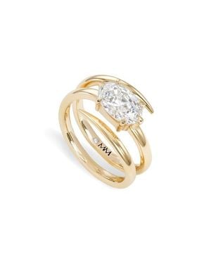 Melinda Maria She's On Point Lasso Wrap Ring - White