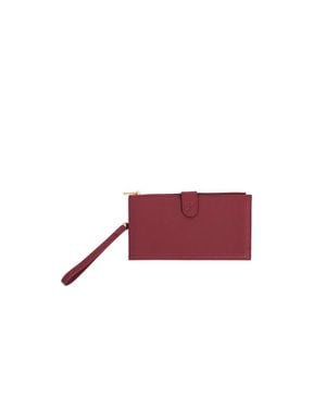 Esterah Leather Passport Holder - Red