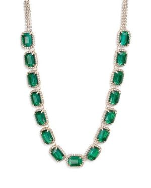 CRISTABELLE Sparkly Crystal Collar Necklace - Green