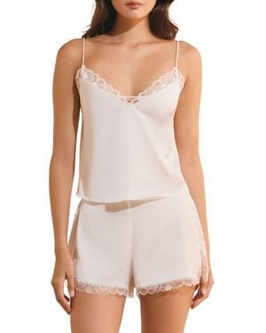 Etam Bridal Bliss Lace Trim Shorts - White