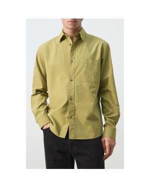 Mango Relaxed Fit Button-Up Shirt - Green