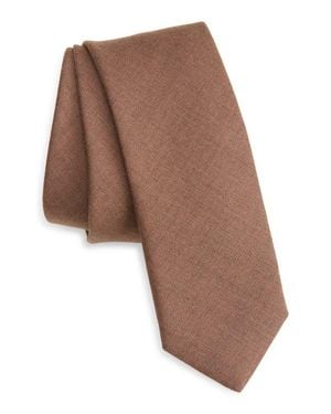 Eleventy Cashmere & Silk Tie - Brown