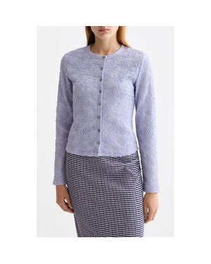 Scotch & Soda Soutache Detail Knit Button-Up Shirt - Blue