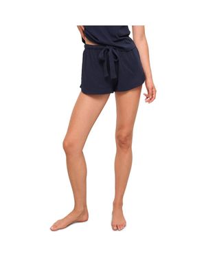 Eberjey Aloe Infused Cotton Blend Pajama Shorts - Blue