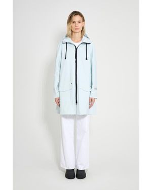 Stutterheim Mosebacke Patch Matte Raincoat - Blue