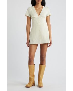 Princess Polly Loveliness Skirted Cotton Romper - Yellow