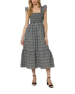 The Standard Stitch The Flounce Smocked Midi Dress - Multicolor