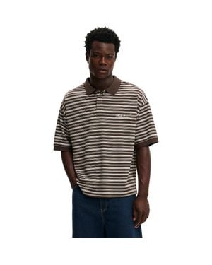 Cotton On Box Fit Short Sleeve Polo - Gray