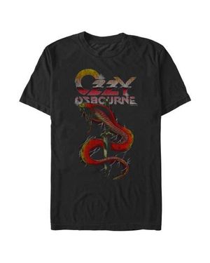 Ozzy Osbourne Distressed Cobra Logo Graphic T-Shirt - Black
