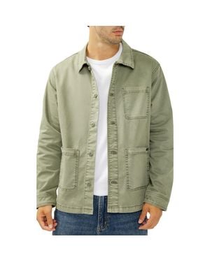 Silver Jeans Co. Cotton Twill Chore Jacket - Green