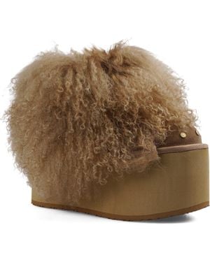 Zigi Alleja Genuine Shearling Platform Bootie - Natural