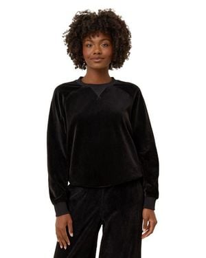 Pact Pure Velour Crew Sweatshirt - Black