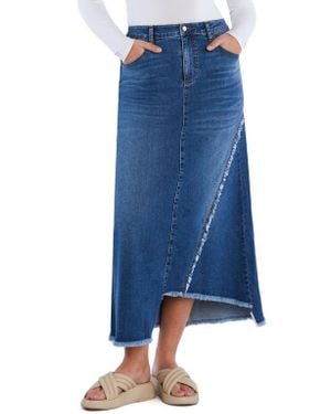 Wash Lab Denim Two Step Denim Maxi Skirt - Blue