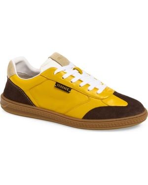 Versace Greca Court Low Top Sneaker - Yellow