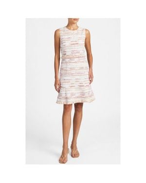 Santorelli Curona Sleeveless Sheath Dress - White