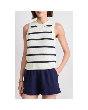 Vineyard Vines Cotton Blend Sleeveless Sweater - Blue