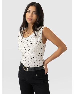 Saint + Sofia Raye Cowl Cami - White