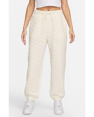 Nike Swoosh Jacquard Phoenix Fleece Sweatpants - Natural
