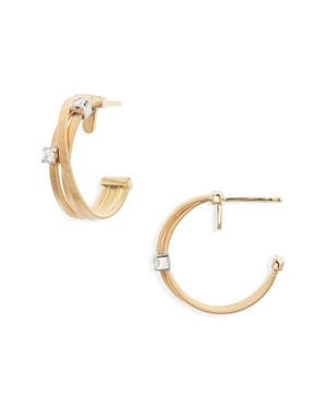 Marco Bicego Goa Coil & Diamond Triple Hoop Earrings - Multicolor