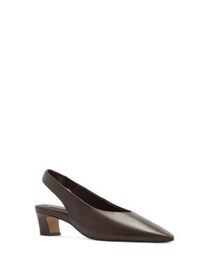Frankie Noa Leather Slingback Pump - Brown