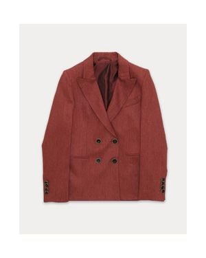 Fortela Bastien Classic Linen Jacket - Red