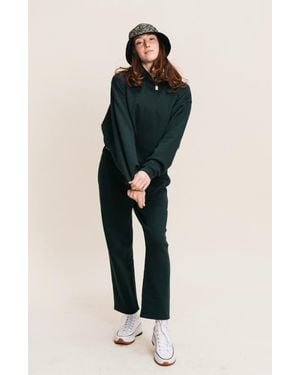 Ocio Organic Cotton Teddy Cropped Pant - Blue
