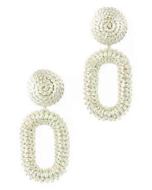 Deepa Gurnani Roula Drop Earrings - White