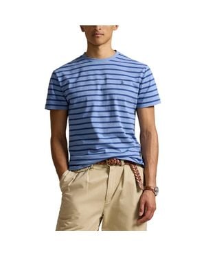 Polo Ralph Lauren Classic Fit Stripe Cotton T-Shirt - Blue