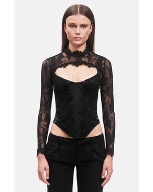 OW Collection Brisa Corset Top - Black