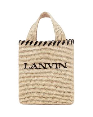 Lanvin Nano Raffia Tote Bag - Natural