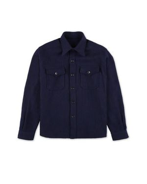 Fortela Kenny Wool Overshirt - Blue