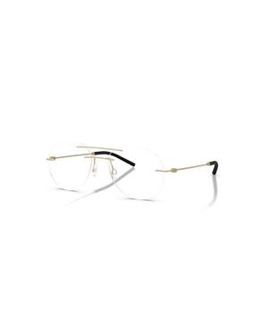 Moncler 55Mm Irregular Optical Glasses - Metallic