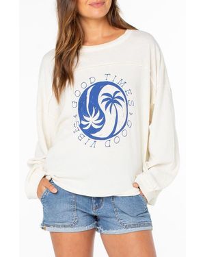 Roxy Changing Tides Oversize Graphic T-Shirt - Gray