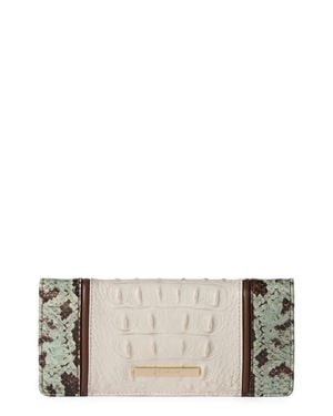 Brahmin 'Ady' Croc Embossed Continental Wallet - Gray