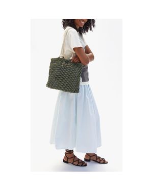 Clare V. Sandy Woven Market Tote - Blue