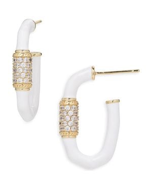 Kendra Scott Emery Enamel Hoop Earrings - Metallic