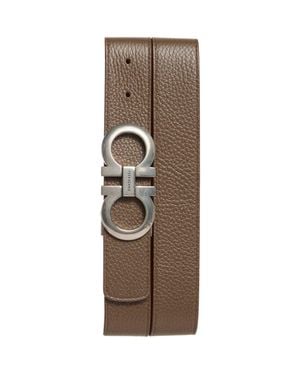 Ferragamo Reversible Double Gancio Belt - Brown