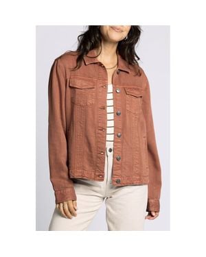Thread & Supply Jackie Denim Trucker Jacket - Brown